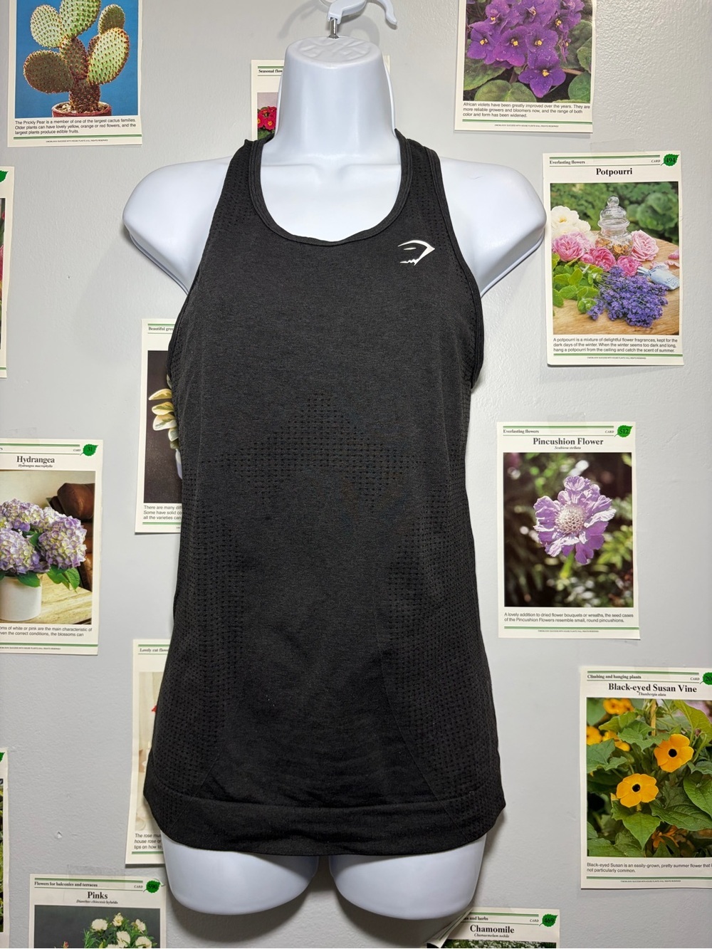 Gymshark Black Racerback Performance Tank